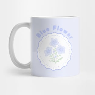 Blue Flower T-Shirt Hoodie Sticker Case Mug Apparel Wall Art Pillow Magnet Tote Bag Tapestrie Mug